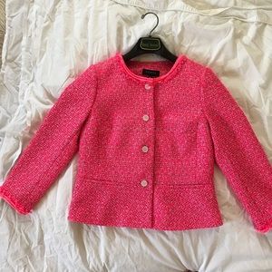 Hot pink Talbots cropped blazer